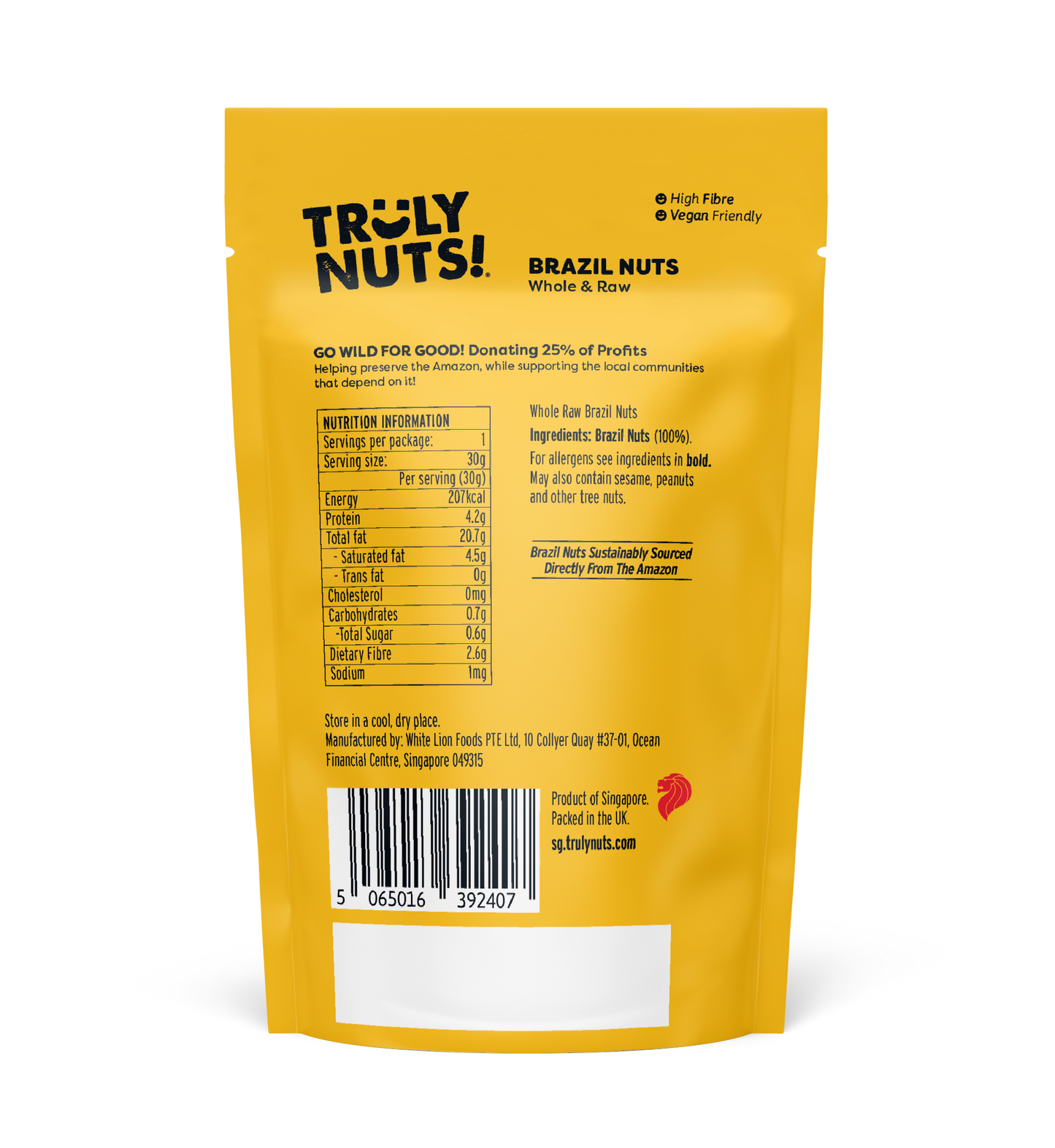 BRAZIL NUTS - Buck Naked Whole & Raw 30g